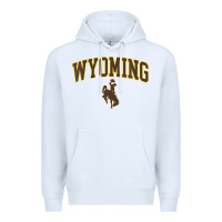 White Womens Wyoming Cowboys Apparel Fan Favorite Arch Premium Hoodie - longCreatives