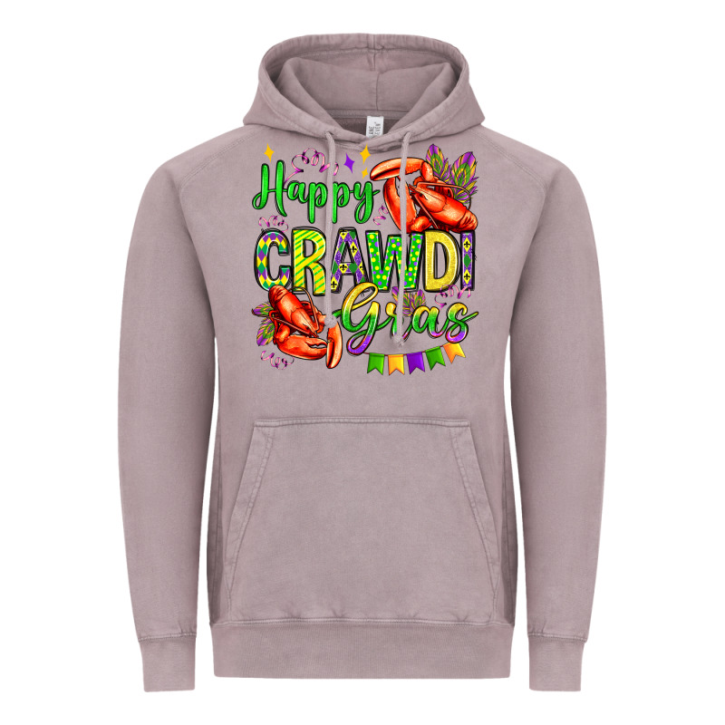 Happy Crawdi Gras Olivia Vintage Hoodie by OliviaCreatesArt | Teevron