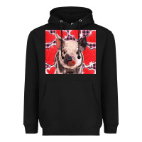 Black valentine's day glitter hearts pig Heavyweight Hoodie - BarkalooDesign
