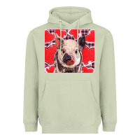 Matcha valentine's day glitter hearts pig Heavyweight Hoodie - BarkalooDesign