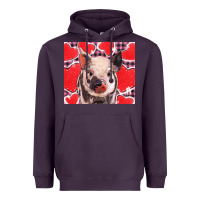 Plum valentine's day glitter hearts pig Heavyweight Hoodie - BarkalooDesign