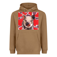 Toasted Coconut valentine's day glitter hearts pig Heavyweight Hoodie - BarkalooDesign
