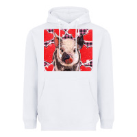 White valentine's day glitter hearts pig Heavyweight Hoodie - BarkalooDesign