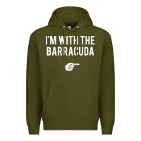 Army Green I_m With Barracuda Halloween Costume Party Matching Premium Hoodie - longCreatives