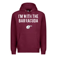 Burgundy I_m With Barracuda Halloween Costume Party Matching Premium Hoodie - longCreatives