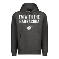 Charcoal Heather I_m With Barracuda Halloween Costume Party Matching Premium Hoodie - longCreatives