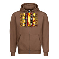 Chestnut softball serape leopard cowhide glitter brushstrokes Zipper Hoodie - Artiststas