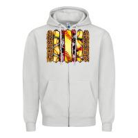 Dove Grey softball serape leopard cowhide glitter brushstrokes Zipper Hoodie - Artiststas
