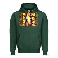 Sports Green softball serape leopard cowhide glitter brushstrokes Zipper Hoodie - Artiststas