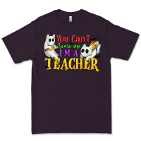 Plum You Can't Scare Me I'm a Teacher Premium Tee - texasbilliewilder