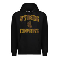 Black Wyoming Cowboys Men's Apparel Gameday Arch Over Cowboys Sweat Premium Hoodie - longCreatives