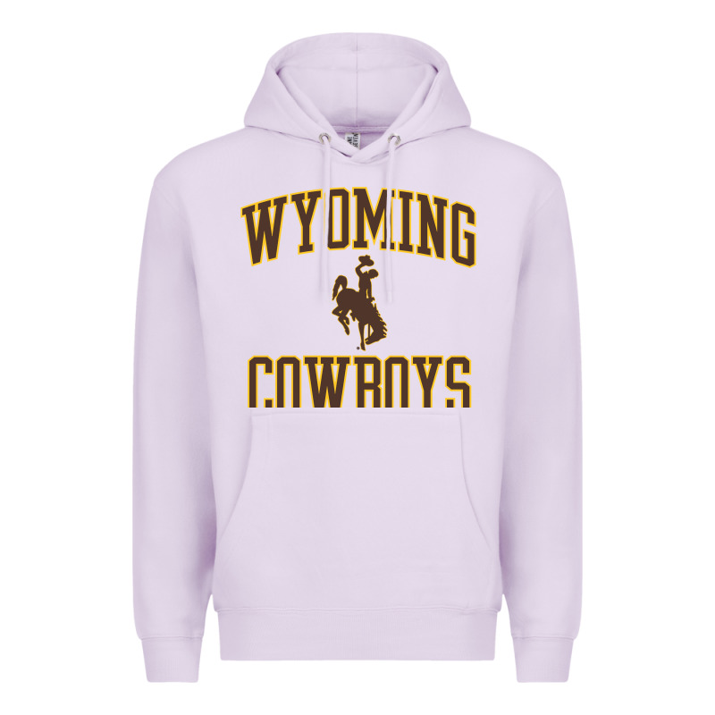 Wyoming Cowboys Men's Apparel Gameday Arch Over Cowboys Sweat Premium Hoodie by longCreatives | Teevron