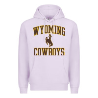 Lilac Wyoming Cowboys Men's Apparel Gameday Arch Over Cowboys Sweat Premium Hoodie - longCreatives