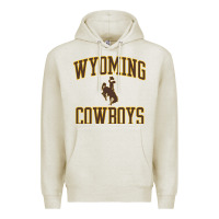 Oatmeal Heather Wyoming Cowboys Men's Apparel Gameday Arch Over Cowboys Sweat Premium Hoodie - longCreatives