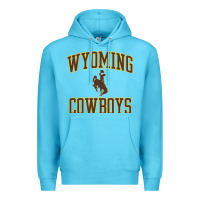 Ocean Blue Wyoming Cowboys Men's Apparel Gameday Arch Over Cowboys Sweat Premium Hoodie - longCreatives