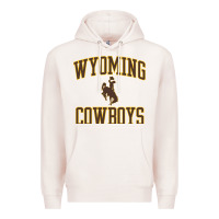 Pale Pink Wyoming Cowboys Men's Apparel Gameday Arch Over Cowboys Sweat Premium Hoodie - longCreatives