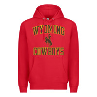 Red Wyoming Cowboys Men's Apparel Gameday Arch Over Cowboys Sweat Premium Hoodie - longCreatives