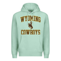 Seafoam Wyoming Cowboys Men's Apparel Gameday Arch Over Cowboys Sweat Premium Hoodie - longCreatives