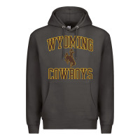 Smoke Wyoming Cowboys Men's Apparel Gameday Arch Over Cowboys Sweat Premium Hoodie - longCreatives