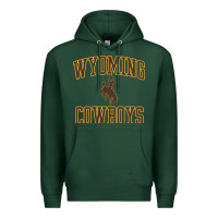 Sports Green Wyoming Cowboys Men's Apparel Gameday Arch Over Cowboys Sweat Premium Hoodie - longCreatives