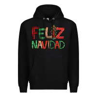 Black Feliz Navidad our lady of Guadalupe Christmas Premium Hoodie - Jasminsmagicworld