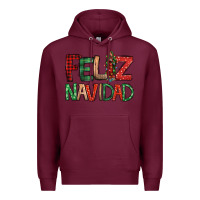 Burgundy Feliz Navidad our lady of Guadalupe Christmas Premium Hoodie - Jasminsmagicworld