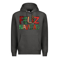 Charcoal Heather Feliz Navidad our lady of Guadalupe Christmas Premium Hoodie - Jasminsmagicworld