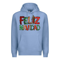 Colony Blue Feliz Navidad our lady of Guadalupe Christmas Premium Hoodie - Jasminsmagicworld