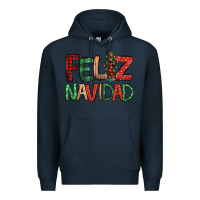 Navy Feliz Navidad our lady of Guadalupe Christmas Premium Hoodie - Jasminsmagicworld
