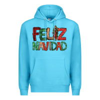 Ocean Blue Feliz Navidad our lady of Guadalupe Christmas Premium Hoodie - Jasminsmagicworld