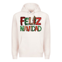 Pale Pink Feliz Navidad our lady of Guadalupe Christmas Premium Hoodie - Jasminsmagicworld