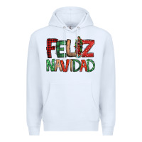 White Feliz Navidad our lady of Guadalupe Christmas Premium Hoodie - Jasminsmagicworld