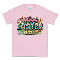 Bubblegum Pink Happy Easter 2023 Classic Tee - HowdyJamesFarm