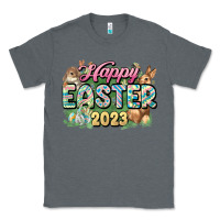 Charcoal Heather Happy Easter 2023 Classic Tee - HowdyJamesFarm