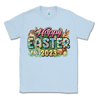 Dusty Blue Happy Easter 2023 Classic Tee - HowdyJamesFarm