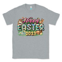 Heather Grey Happy Easter 2023 Classic Tee - HowdyJamesFarm
