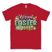 Red Happy Easter 2023 Classic Tee - HowdyJamesFarm