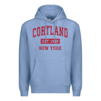 Colony Blue Cortland New York NY Vintage Sports Design Red Design Sweat Premium Hoodie - longCreatives
