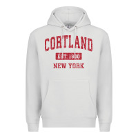 Dove Grey Cortland New York NY Vintage Sports Design Red Design Sweat Premium Hoodie - longCreatives