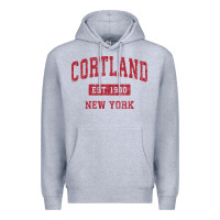 Heather Grey Cortland New York NY Vintage Sports Design Red Design Sweat Premium Hoodie - longCreatives