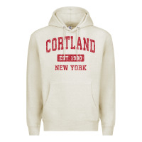 Oatmeal Heather Cortland New York NY Vintage Sports Design Red Design Sweat Premium Hoodie - longCreatives