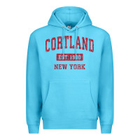 Ocean Blue Cortland New York NY Vintage Sports Design Red Design Sweat Premium Hoodie - longCreatives
