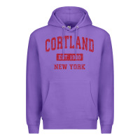 Purple Cortland New York NY Vintage Sports Design Red Design Sweat Premium Hoodie - longCreatives