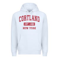 Cortland New York Ny Vintage Sports Design Red Design Sweat Premium Hoodie | Teevron