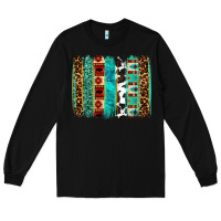 Black western brushstroke Long Sleeve Tee - OliviaCreatesArt