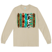 Mushroom western brushstroke Long Sleeve Tee - OliviaCreatesArt