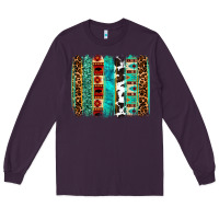Plum western brushstroke Long Sleeve Tee - OliviaCreatesArt