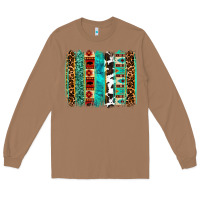 Toasted Coconut western brushstroke Long Sleeve Tee - OliviaCreatesArt