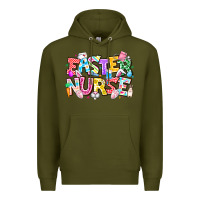 Army Green Easter Nurse Premium Hoodie - CowhideDigitalArt