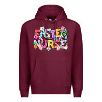 Burgundy Easter Nurse Premium Hoodie - CowhideDigitalArt